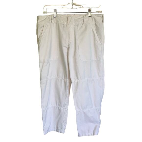 Vince White Capri Pants Casual/Dressy Utility Pants Zip Pockets Cotton - Size 6 - Picture 1 of 11